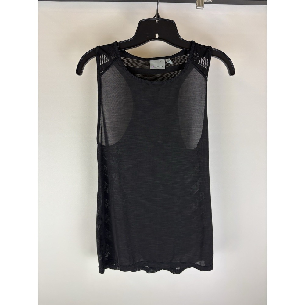 Womens Black Athleta Shear Active Wear Tank Top Size S